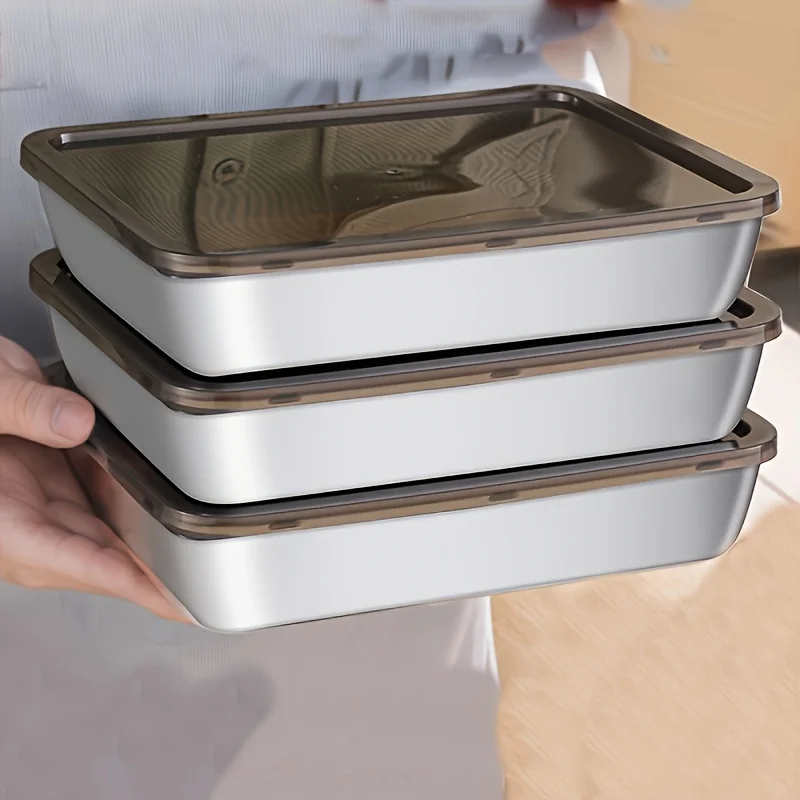 Food Storage With Colander - Набор для хранения продуктов из нержавеющей