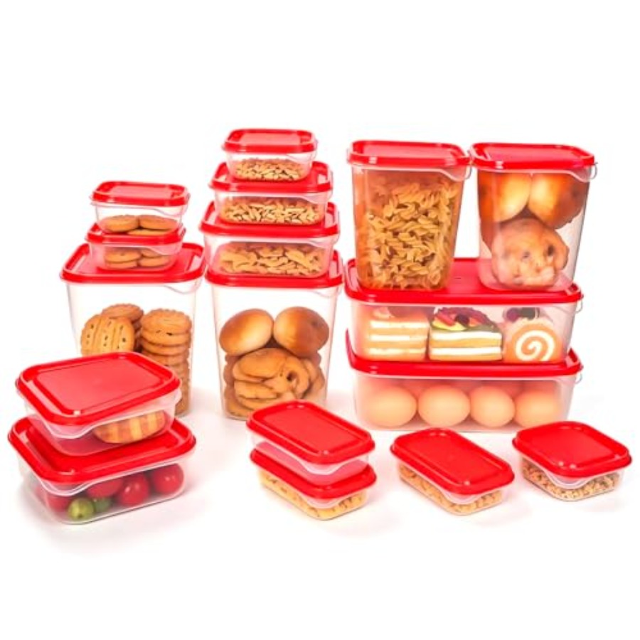 Food Storage Plastic Containers With Lids - Набор пластиковых контейнеров для хранения продуктов