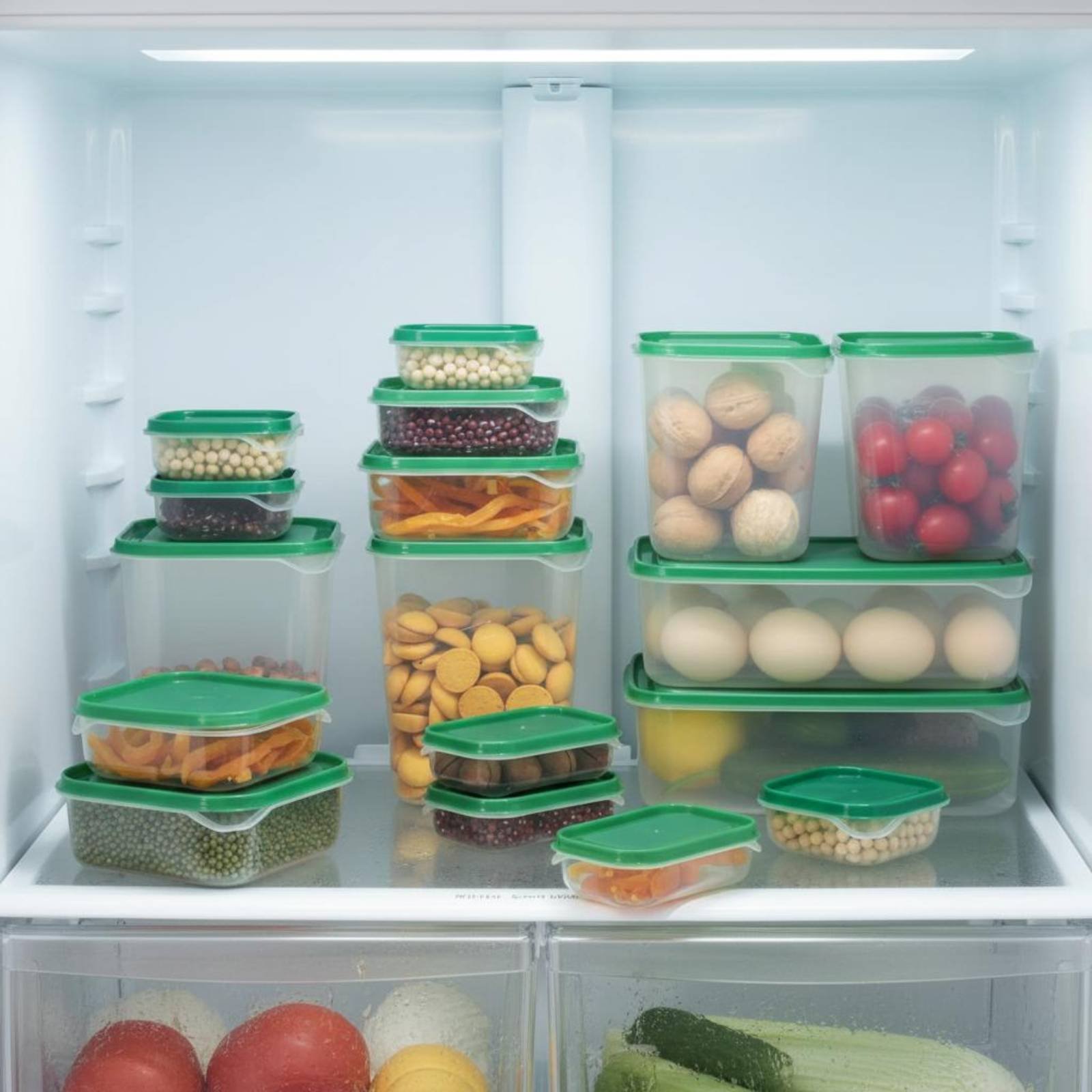 Food Storage Plastic Containers With Lids - Набор из 17 герметичных пластиковых контейнеров