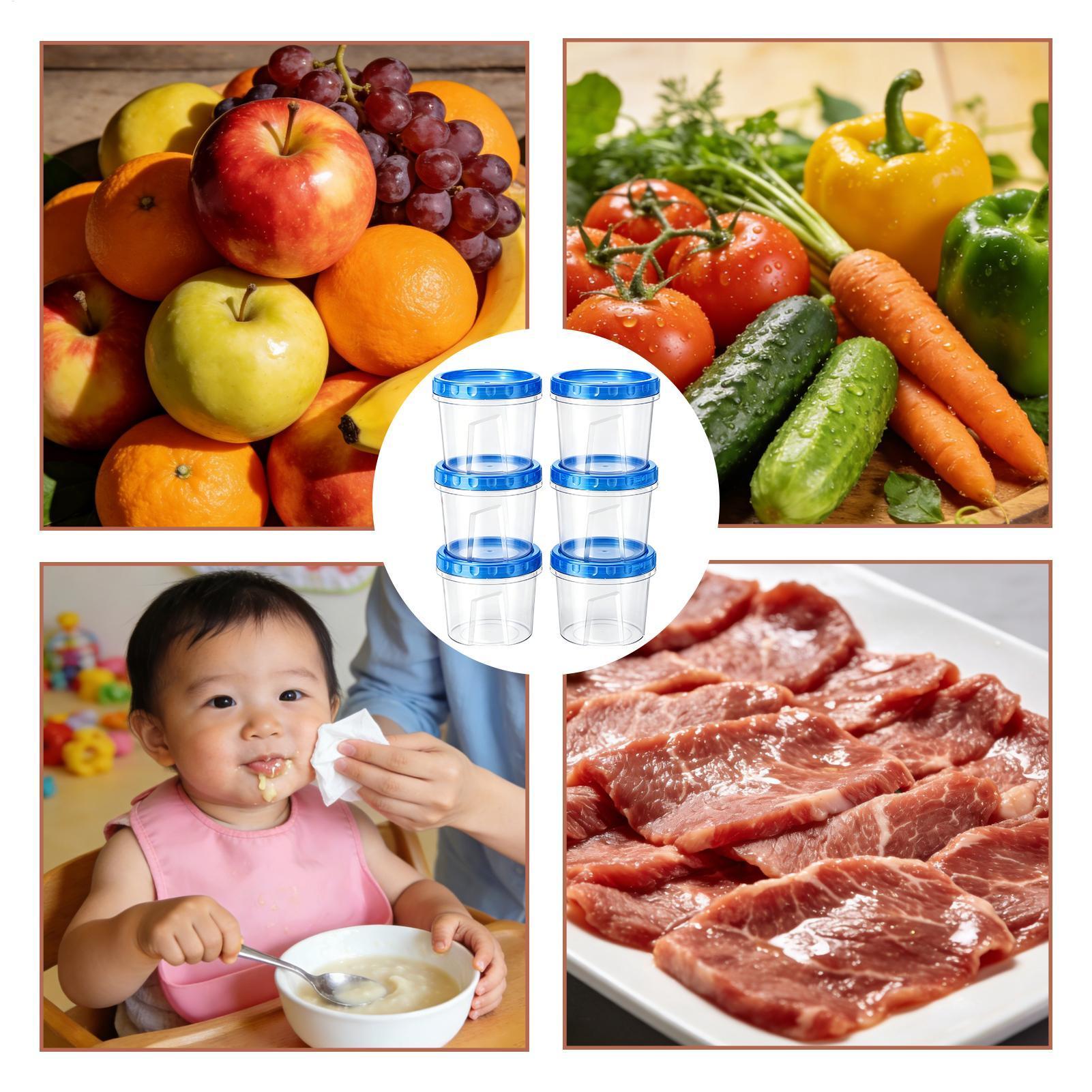 Food Storage In The Kitchen - Контейнеры для заморозки продуктов, 6 штук,