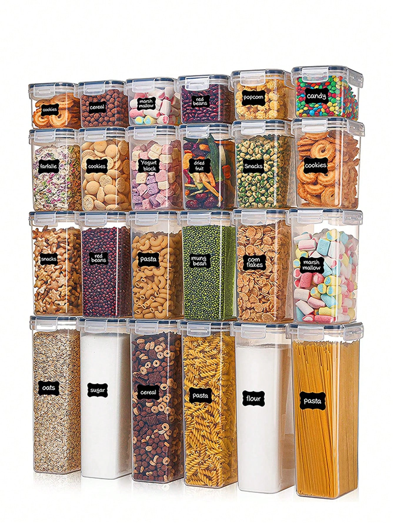 Food Storage In Pantry - Набор из 48 герметичных контейнеров для