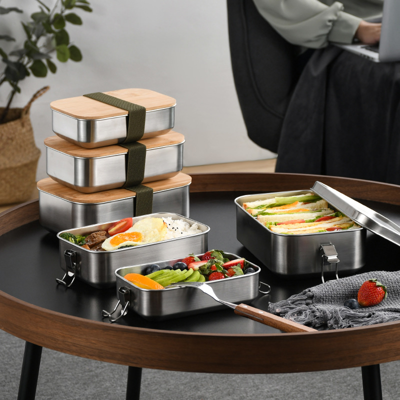 Food Storage Tupperware - Ланч-бокс из нержавеющей стали с пряжкой