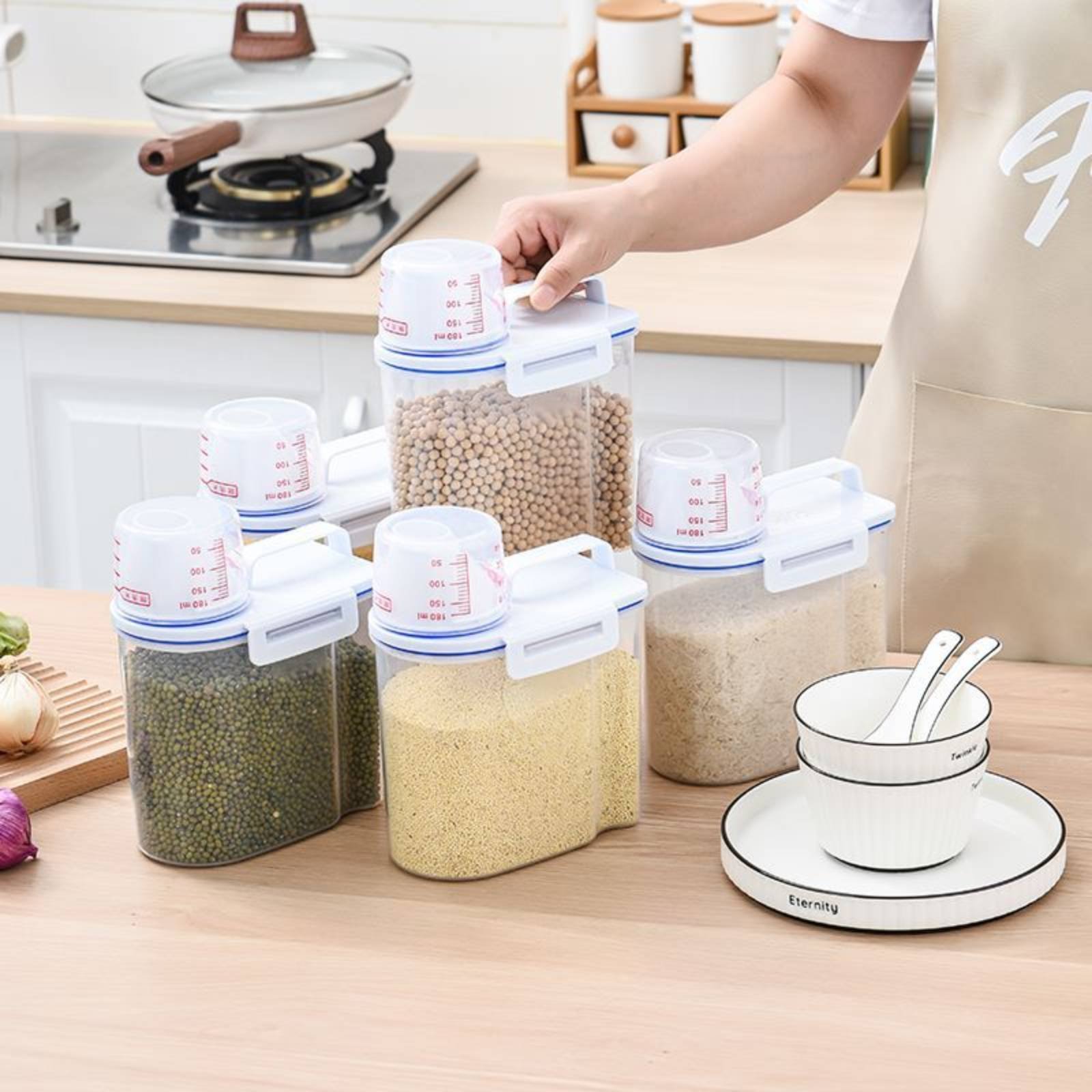 Food Storage In Pantry - Контейнер для хранения риса, безопасный дозатор
