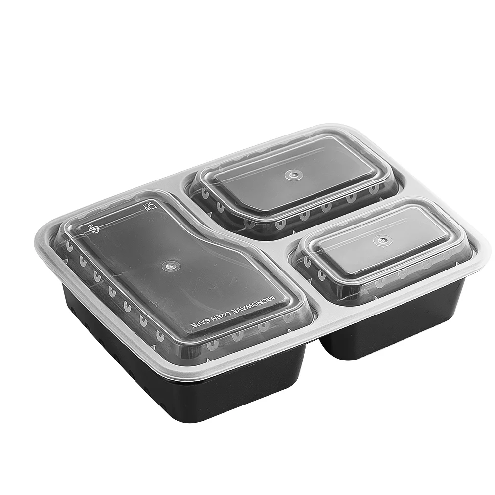 Food Storage Stackable Containers - 7 упаковок, 3-х отделений, контейнер для