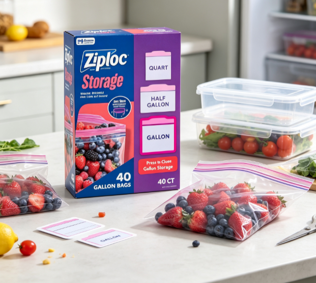 Food Storage Ziploc - Пакеты для хранения продуктов Ziploc, школьные
