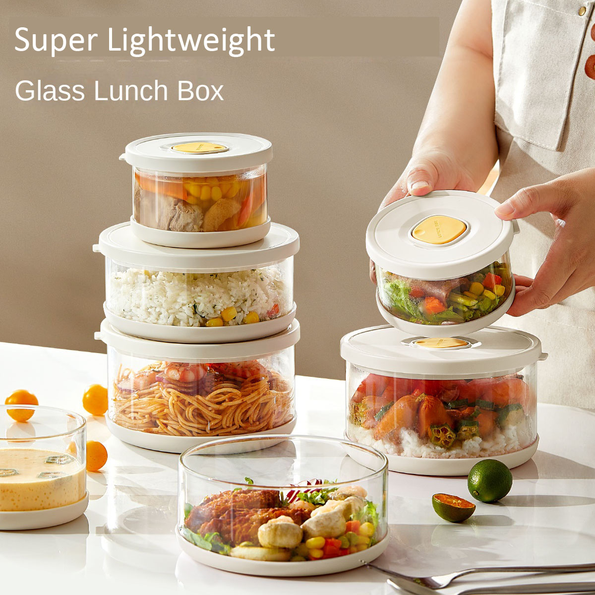 Food Storage Tupperware - Набор стеклянных посуды, герметичные контейнеры, термостойкий