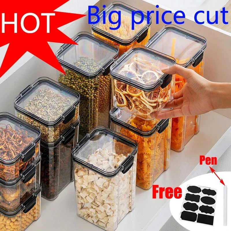 Food Storage Stackable Containers - 460-1800 мл наборы штабелируемых кухонных герметичных