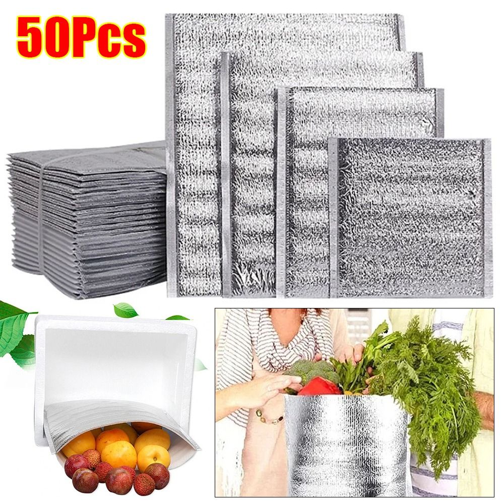 Food Storage Keep Warm - 50 шт./упак. Складная термосумка из алюминиевой