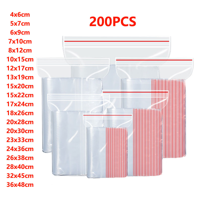 Ziploc Food Storage - 100/200 шт. маленьких пластиковых пакетов с