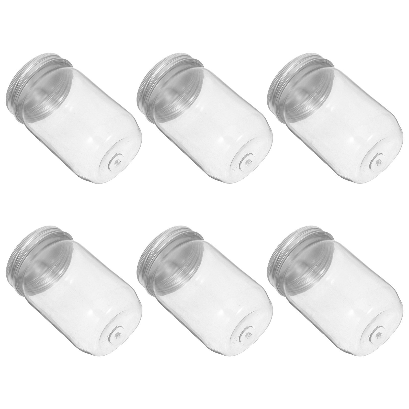 Food Storage Plastic Containers With Lids - Набор из 6 прозрачных пластиковых банок