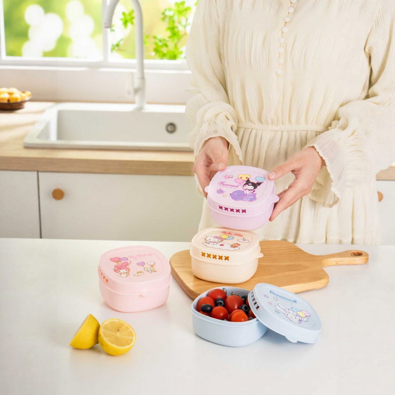 Food Storage With Colander - Контейнеры для хранения продуктов Hello Kitty
