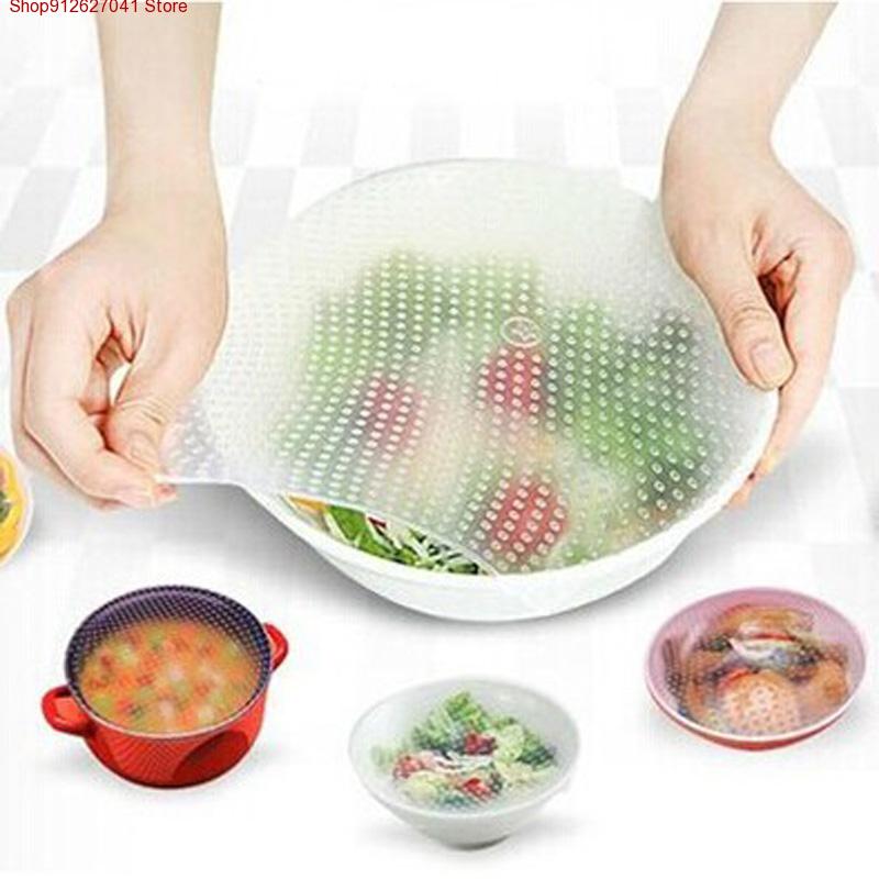 Food Storage Variety Pack - Набор из 4 многоразовых силиконовых крышек