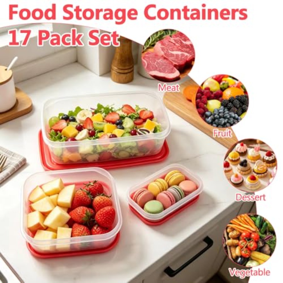 Набор пластиковых контейнеров  – обзор и цена Food Storage Plastic Containers With Lids