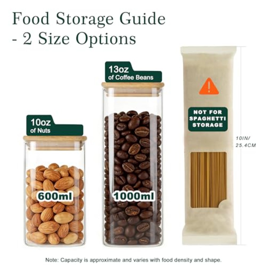 Набор из 12 квадратных стеклян – обзор и цена Food Storage In Pantry