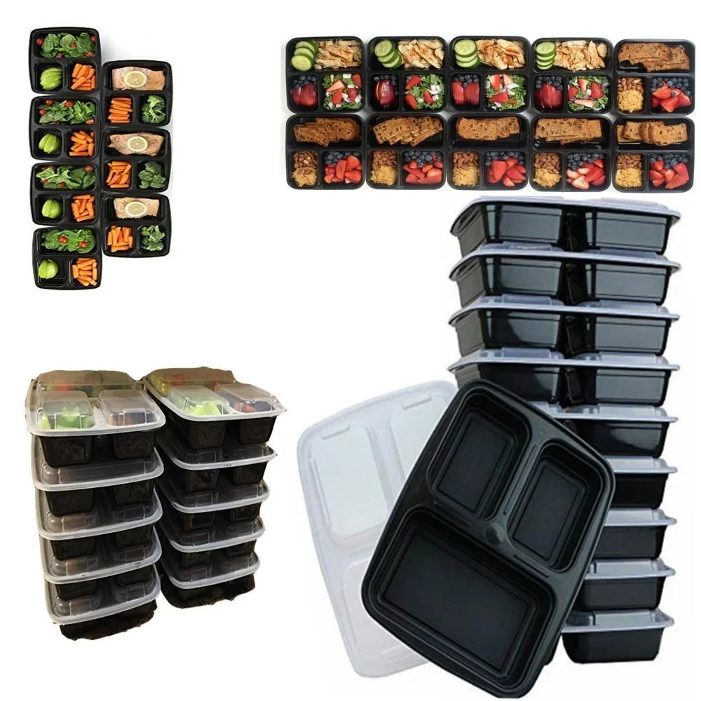 7 упаковок, 3-х отделений, кон – обзор и цена Food Storage Stackable Containers