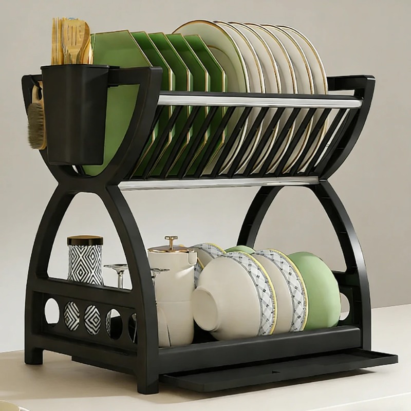 Двухуровневая сушилка для посу – обзор и цена Food Storage Organiser