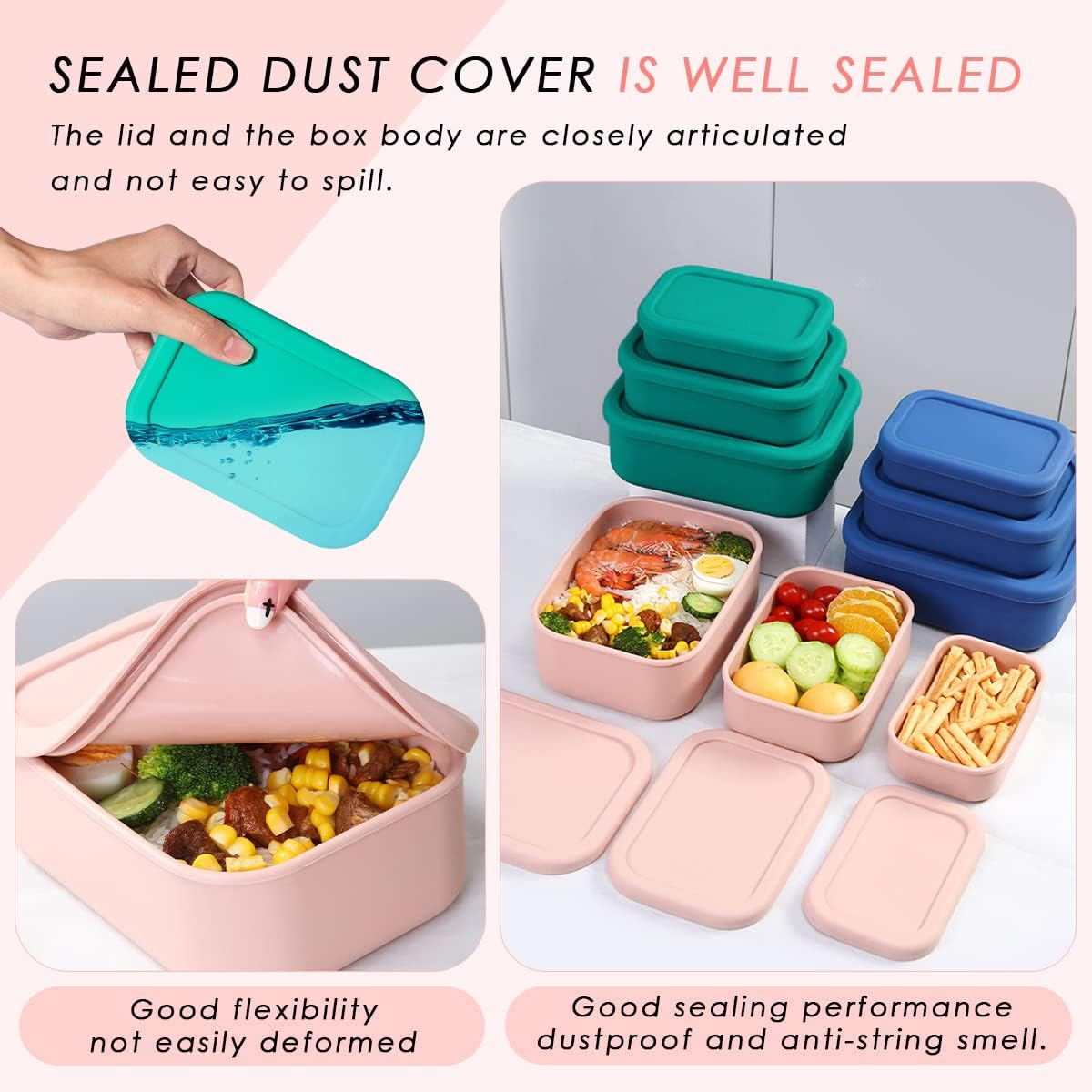 Силиконовые коробки для обеда  – обзор и цена Food Storage Tupperware