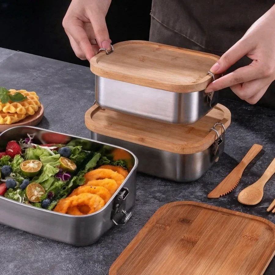 Новый Ланч-бокс с бамбуковой к – обзор и цена Food Storage Plastic Containers With Lids