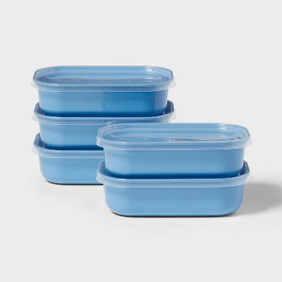 Новые синие пластиковые контей – обзор и цена Food Storage Stackable Containers