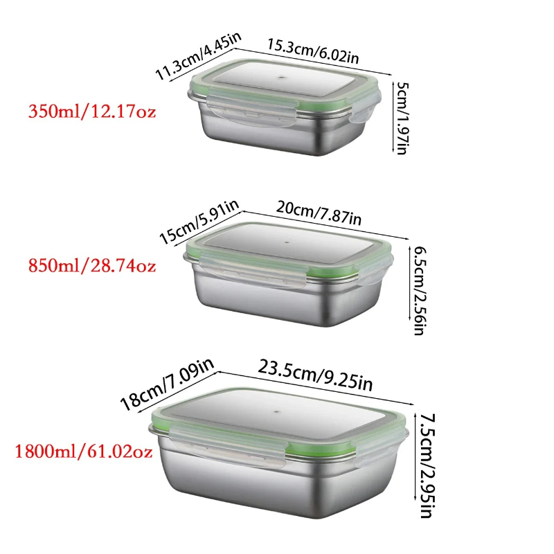 Набор ланч-боксов из нержавеющ – обзор и цена Food Storage Plastic Containers With Lids