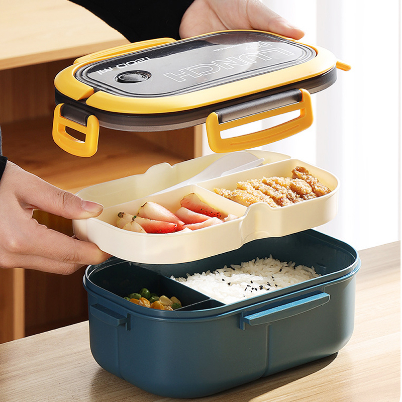 Ланч-бокс двухуровневый, синий – обзор и цена Food Storage Tupperware