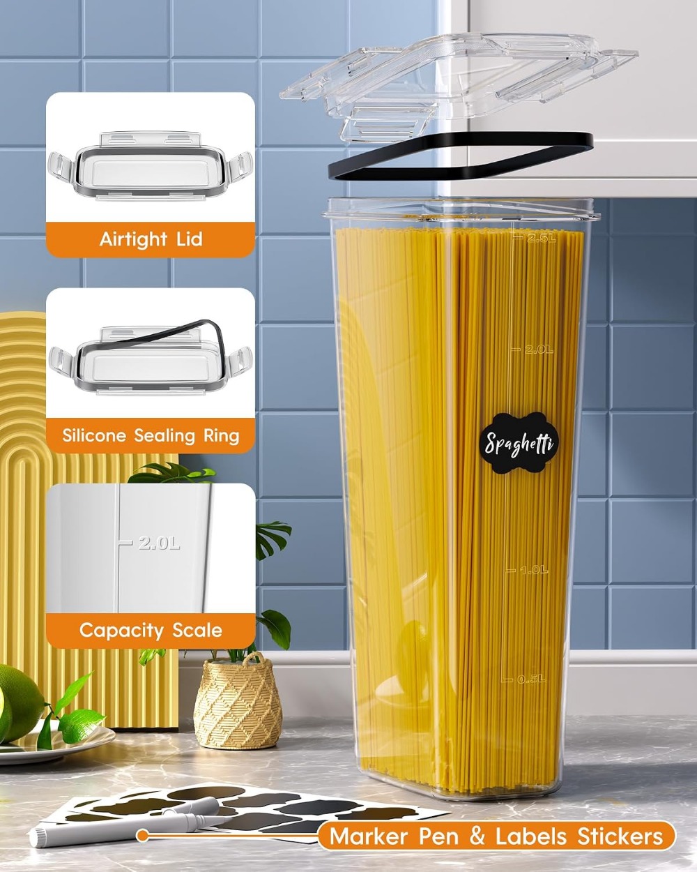 24 герметичных контейнера для  – обзор и цена Food Storage Plastic Containers With Lids