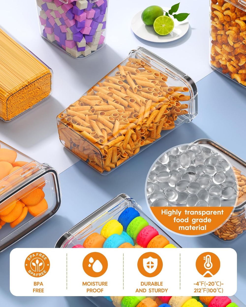 24 герметичных контейнера для  – обзор и цена Food Storage Plastic Containers With Lids