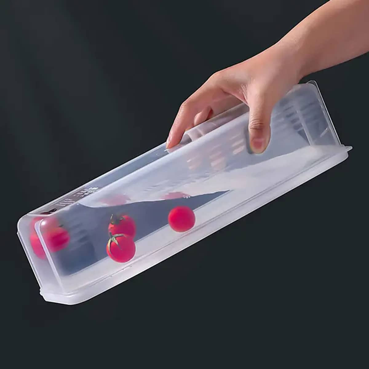 1 пластиковый прозрачный конте – обзор и цена Food Storage With Colander